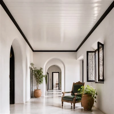Dawb PVC Ceiling Vaj Huam Sib Luag